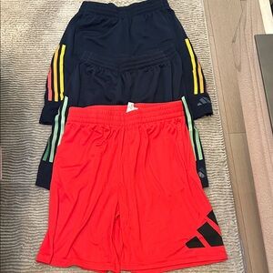 Adidas Kids' Shorts - Red, Navy, and Black